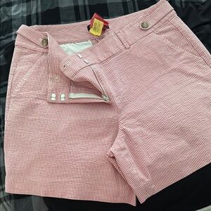 Ann Taylor Pink Bermuda Shorts Lightweight Cotton Blend